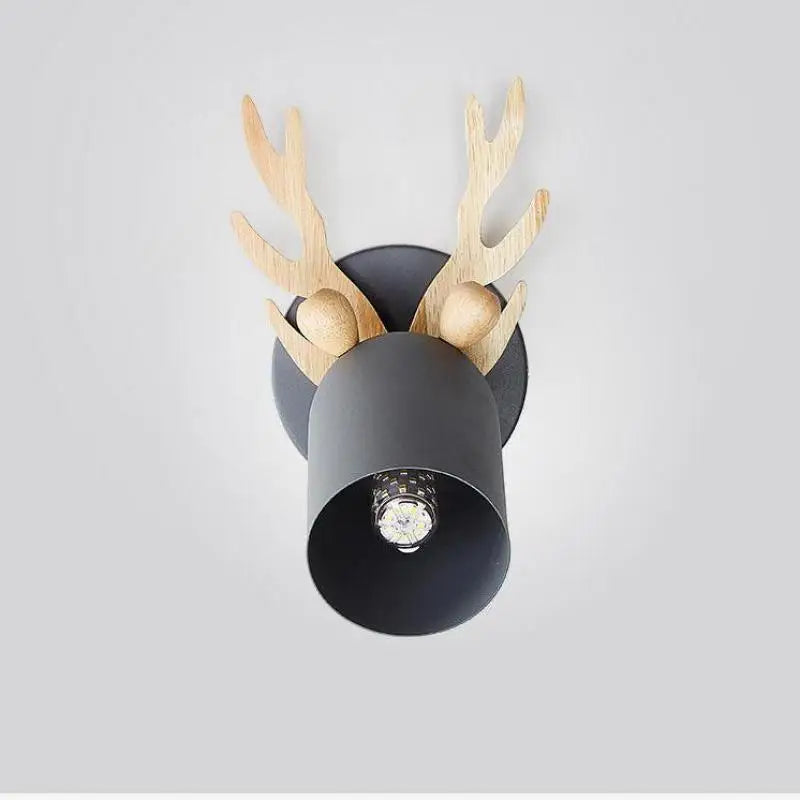 applique murale en bois de cerf design nordique pour intérieur enfant - vue 4 sur 9