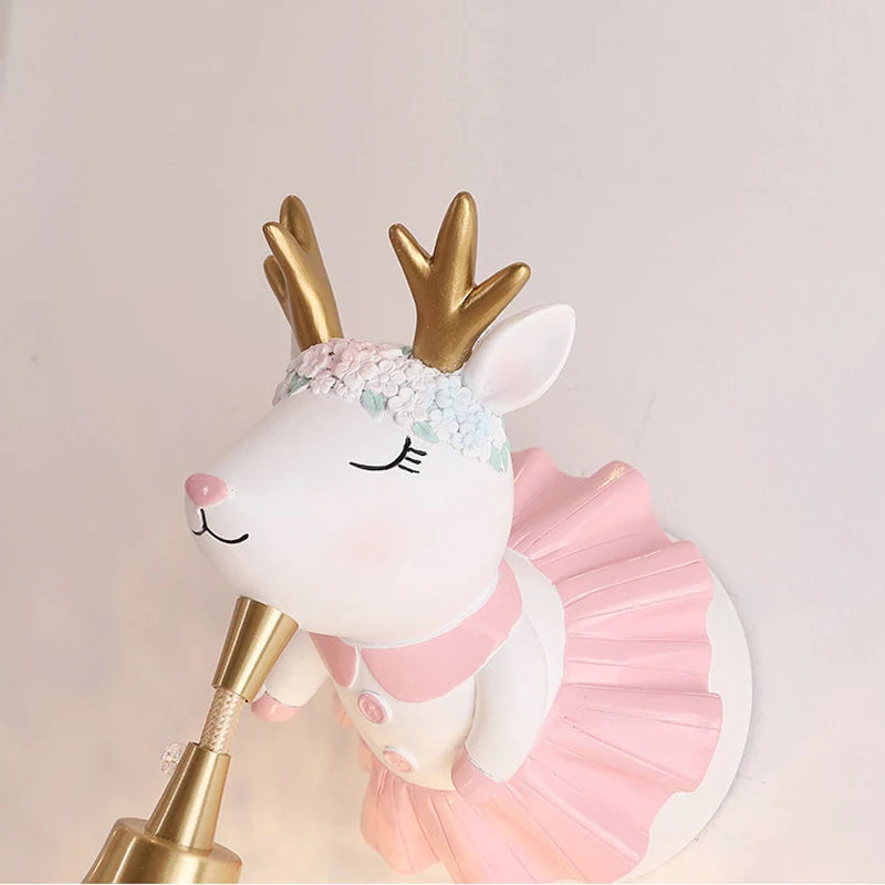 applique murale design animal éléphant et cerf pour enfants - vue 7 sur 10