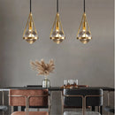 LED-Pendelleuchte Loft Kupfer Kristall Nordisch