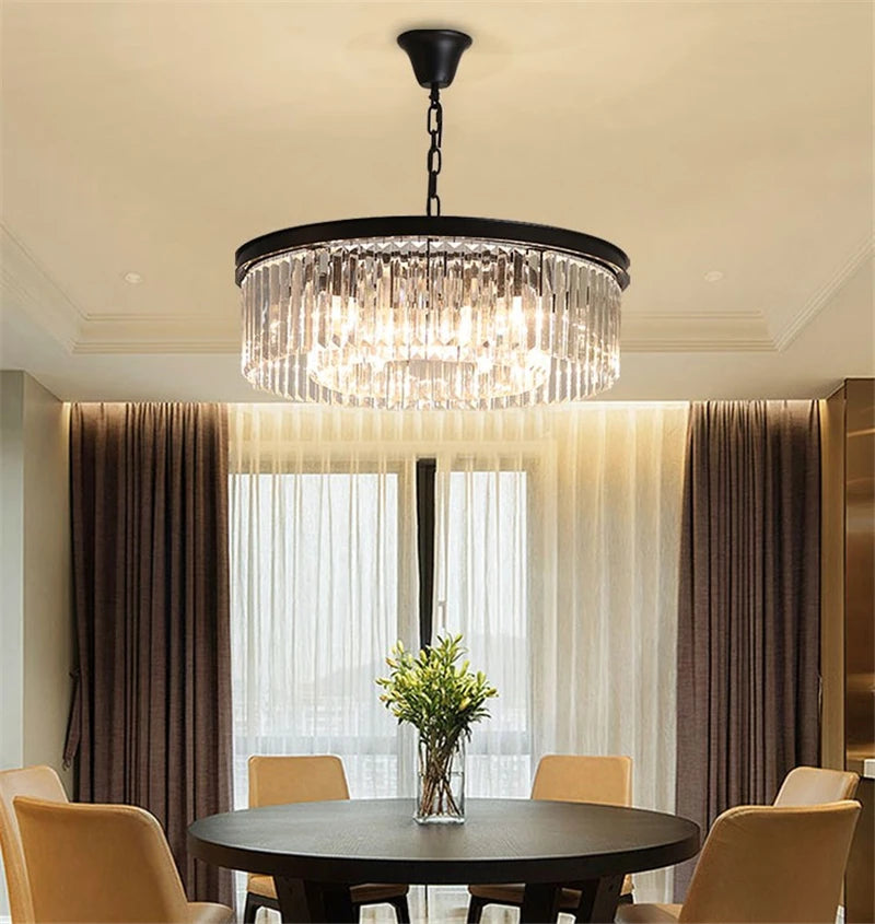 lustre en cristal de luxe pour décoration intérieure - vue 4 sur 8