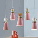 lustre créatif dessin animé animal pour chambre d'enfants