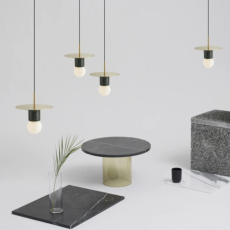 suspension en marbre design nordique pour intérieur élégant - vue 5 sur 8