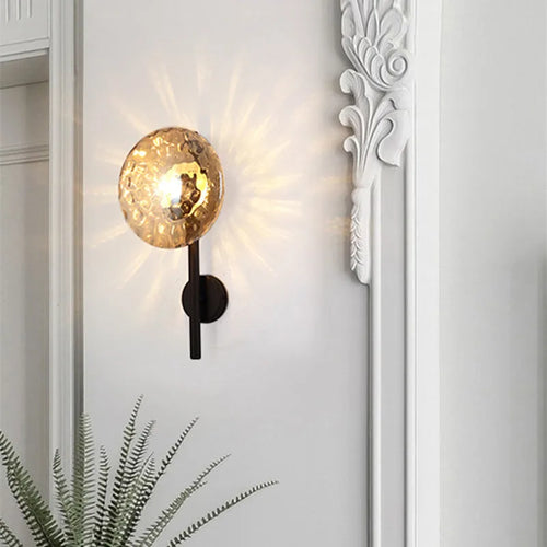 applique murale ceto design rétro en verre rond luxe intérieur