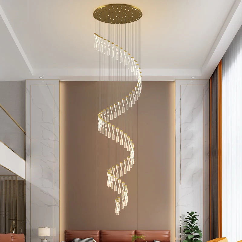 lustre moderne acrylique irrégulier led réglable nordique art