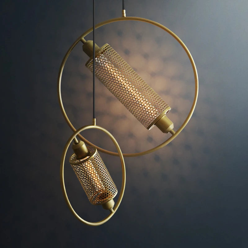 suspension postmoderne en fer style industriel créative décorative - vue 3 sur 10