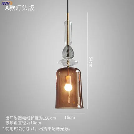 suspension lumineuse moderne en verre pour intérieur élégant - vue 10 sur 11