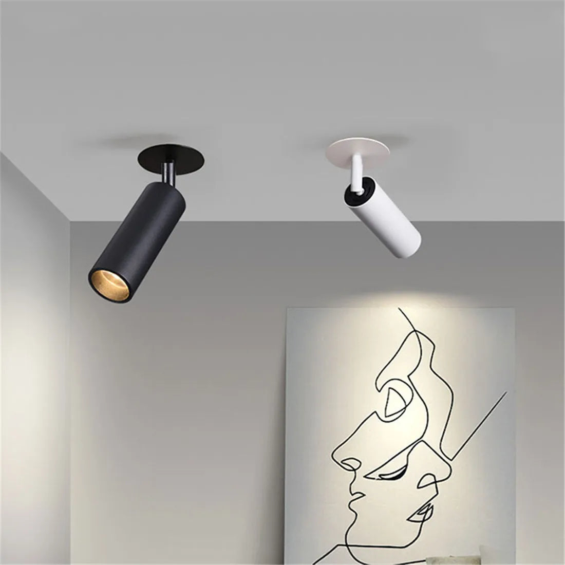 Spot led orientable cylindrique design - vue 3 sur 14