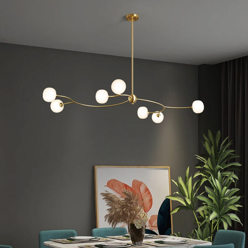 Kronleuchter aus Kupfer für Restaurants modernes Design für den Innenbereich - vue 3 sur 10