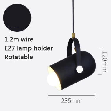 Minimalistische nordische Pendelleuchte mit verstellbarem Winkel dekorativ