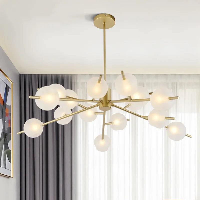 suspension moderne en verre pour décoration intérieure élégante - vue 3 sur 12
