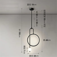 LED-Pendelleuchte Ring Design nordisch für moderne Inneneinrichtung