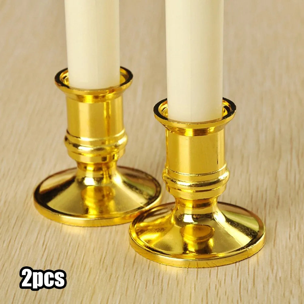 lot de 2 bougeoirs traditionnels pour mariage et dîner - vue 2 sur 7