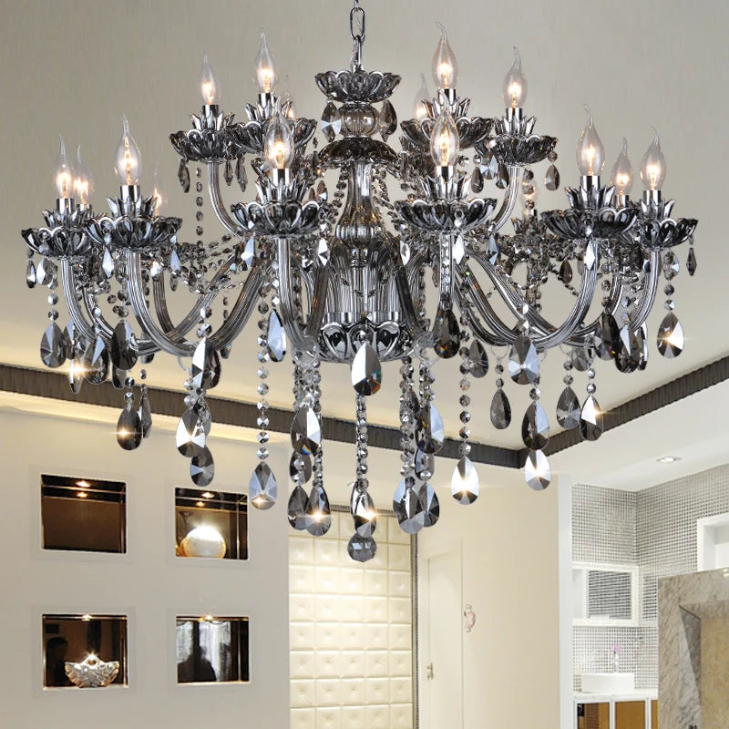 lustre en cristal pour décoration moderne et minimaliste