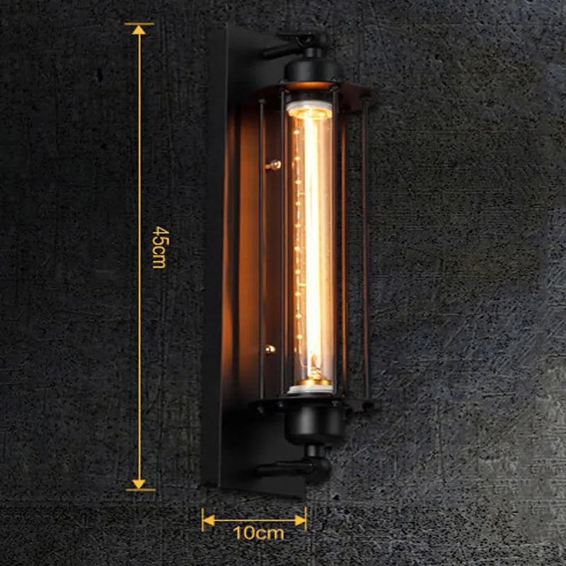 Amerikanische Retro LED-Wandleuchte für Balkon, Restaurant und Café - vue 6 sur 7