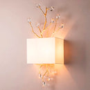 Wandleuchte retro aus goldfarbenem Kristall für modernes Interieur