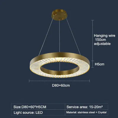 Luxuriöser Kristall-Kronleuchter im modernen nordischen Stil - vue 12 sur 12