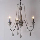 lustre rétro en bois massif pour décoration intérieure élégante