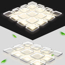 LED-Kronleuchter aus Eisen mit modernem rechteckigem Lampenschirm