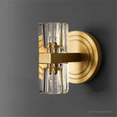 Moderne Wandleuchte aus Messing mit dekorativem Kristalllicht