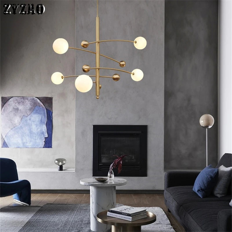 Postmoderne Pendelleuchte in Bohnenform Design-Kreation - vue 3 sur 7