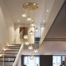 suspension en cristal k9 en cuivre design nordique créatif