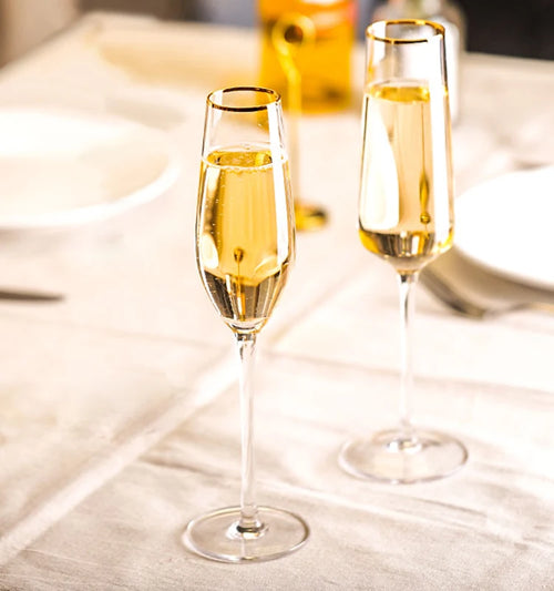 Flutes champagne design élégant verre soufflé sans plomb