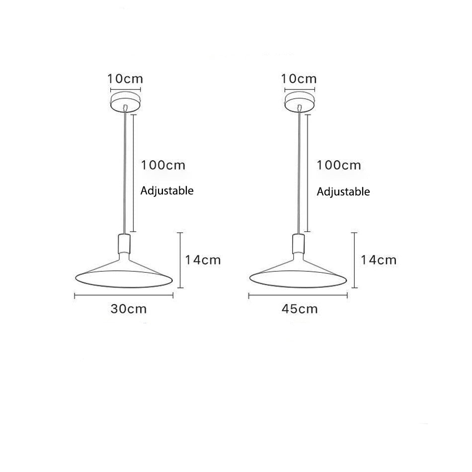 Suspension design LED avec abat-jour conique Manizan - vue 7 sur 7