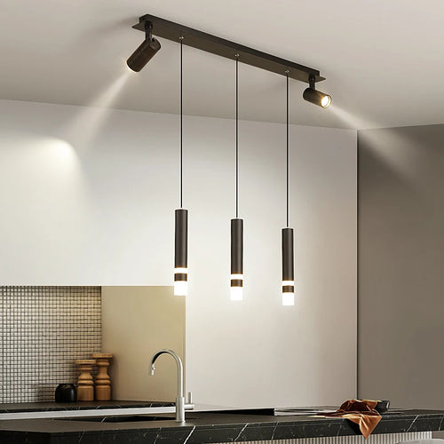 Moderner minimalistischer Kronleuchter mit drei LED für luxuriöse Esstische - vue 6 sur 12