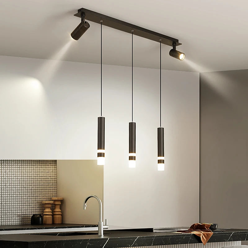Moderner minimalistischer Kronleuchter mit drei LED für luxuriöse Esstische - vue 6 sur 12