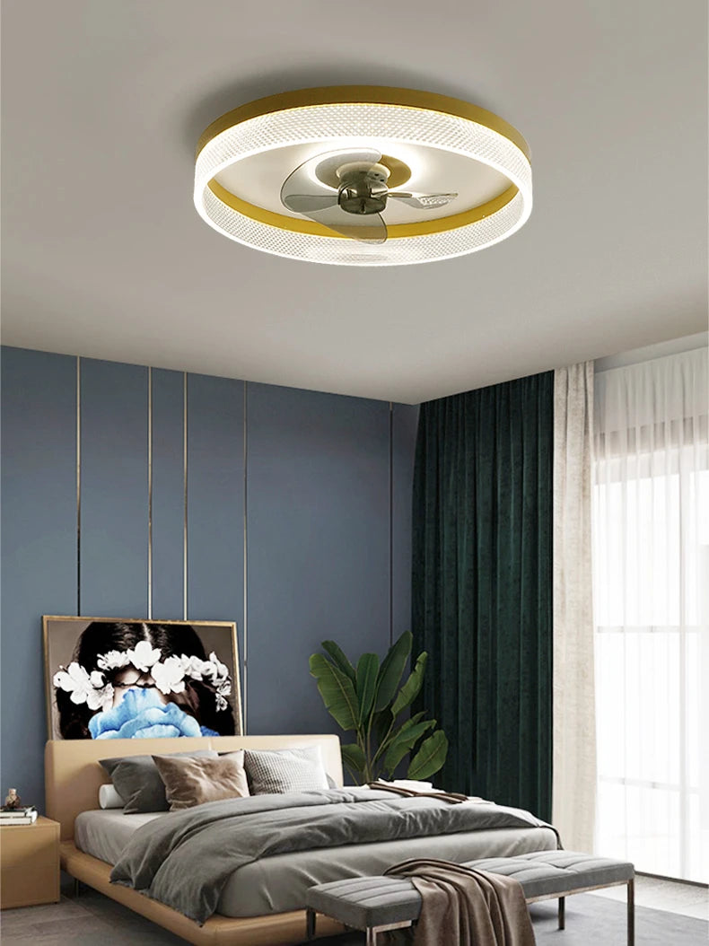 plafonnier moderne à leds avec ventilateur et 3 luminosités - vue 2 sur 18