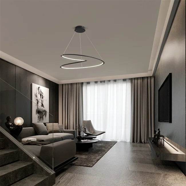 Moderne minimalistische Pendelleuchte für eine kreative Atmosphäre - vue 5 sur 5