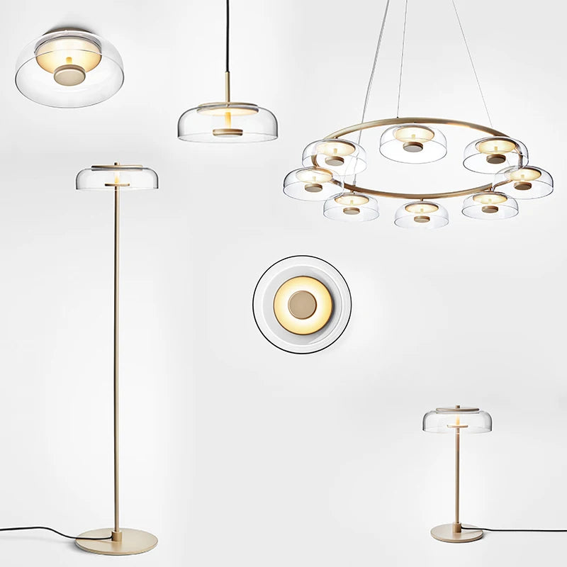lustre scandinave moderne design luxe éclairage intérieur rond