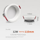 led downlight panneau rond encastré projecteur pour éclairage intérieur