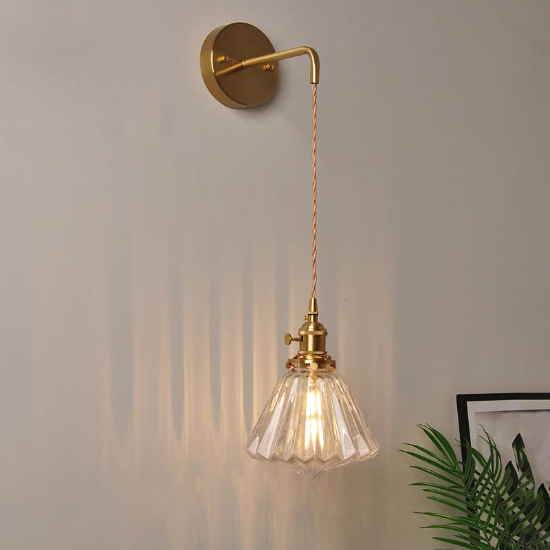 applique murale japonaise en verre pour décoration moderne - vue 4 sur 17