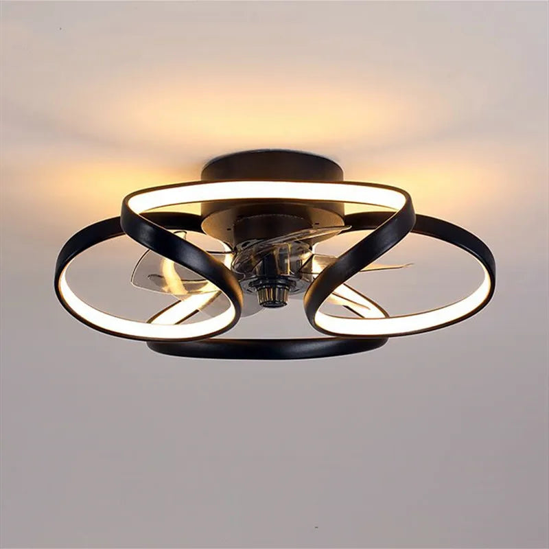 ventilateur de plafond smart led muet trois vitesses 	 style