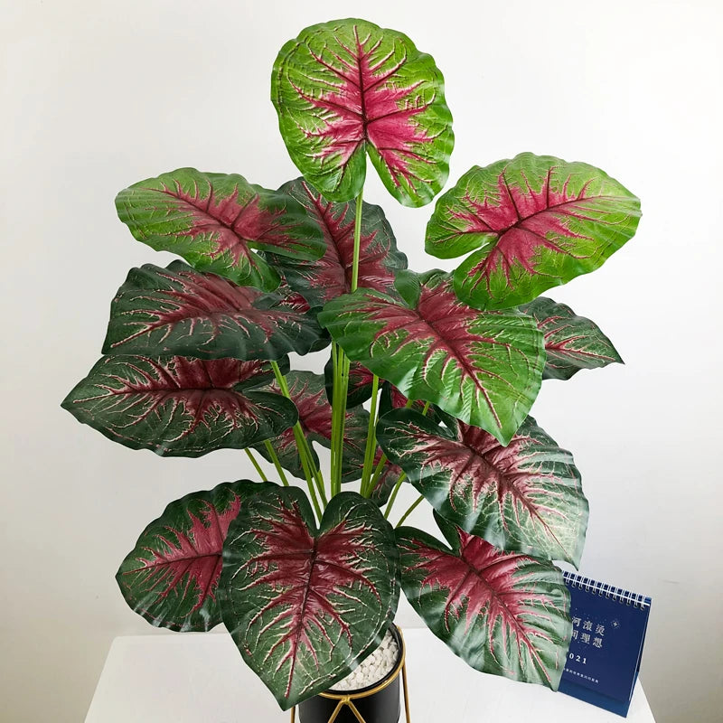 feuilles tropicales monstera palmier artificiel pour décoration intérieure - vue 7 sur 18