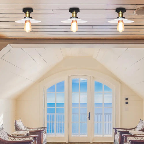 plafonnier industriel vintage led loft style américain