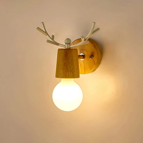 applique murale led en bois style industriel pour hôtel