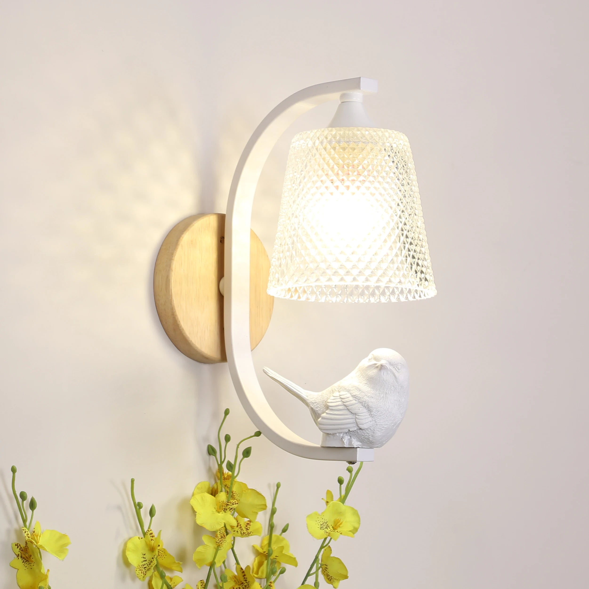 Applique murale led nordique avec appliques d'oiseaux - vue 2 sur 10