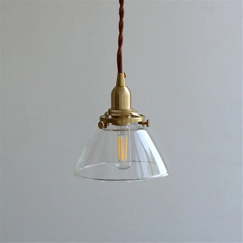 Loft Industrielle LED-Pendelleuchte Retro Messing Glas Antike Hängeleuchte - vue 5 sur 8