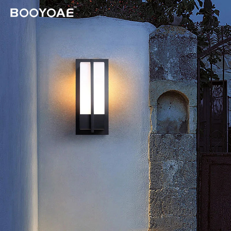Applique extérieure étanche escalier porte d'entrée balcon maison jardin terrasse porche avant E27 aluminium éclairage mural moderne - vue 3 sur 8