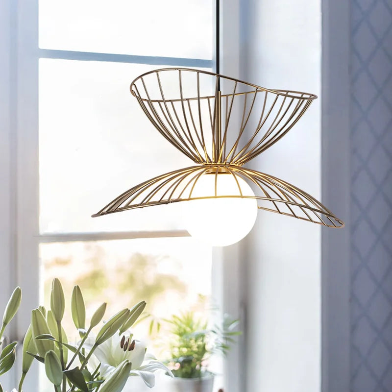 Design-Pendelleuchte aus Metall mit verstellbarem Kabel und LED - vue 3 sur 8