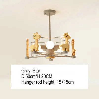 Suspension LED diamant bois Etoile - vue 9 sur 11