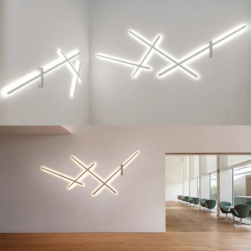 LED-Wandleuchte im Retro-Stil mit indirekter Beleuchtung – lange Art-déco-Lichtleiste - vue 5 sur 9