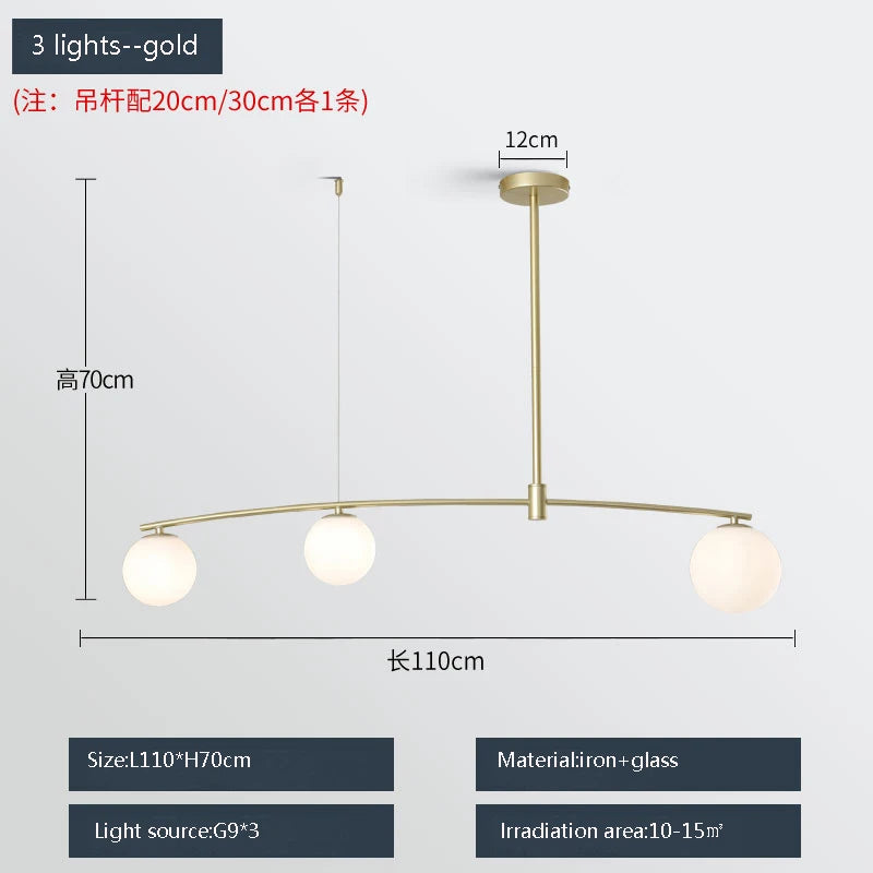 Moderne Pendelleuchte aus Metall und Glas für den Innenbereich - vue 10 sur 18