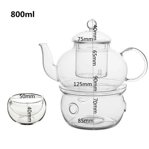 Service a the verre double paroi infuseur chauffe