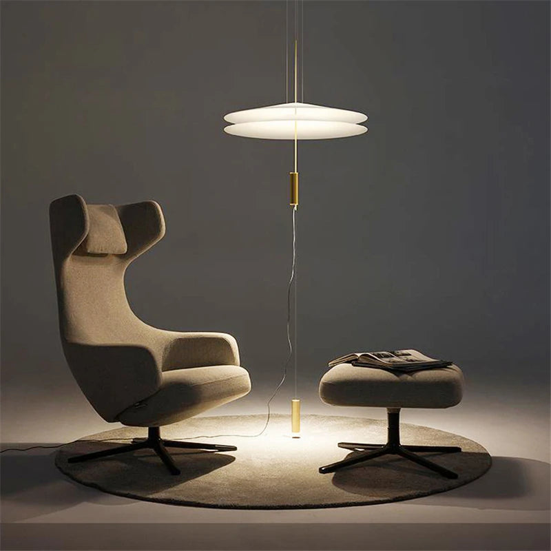 lustre moderne de flamant rose led pour décoration loft - vue 5 sur 20