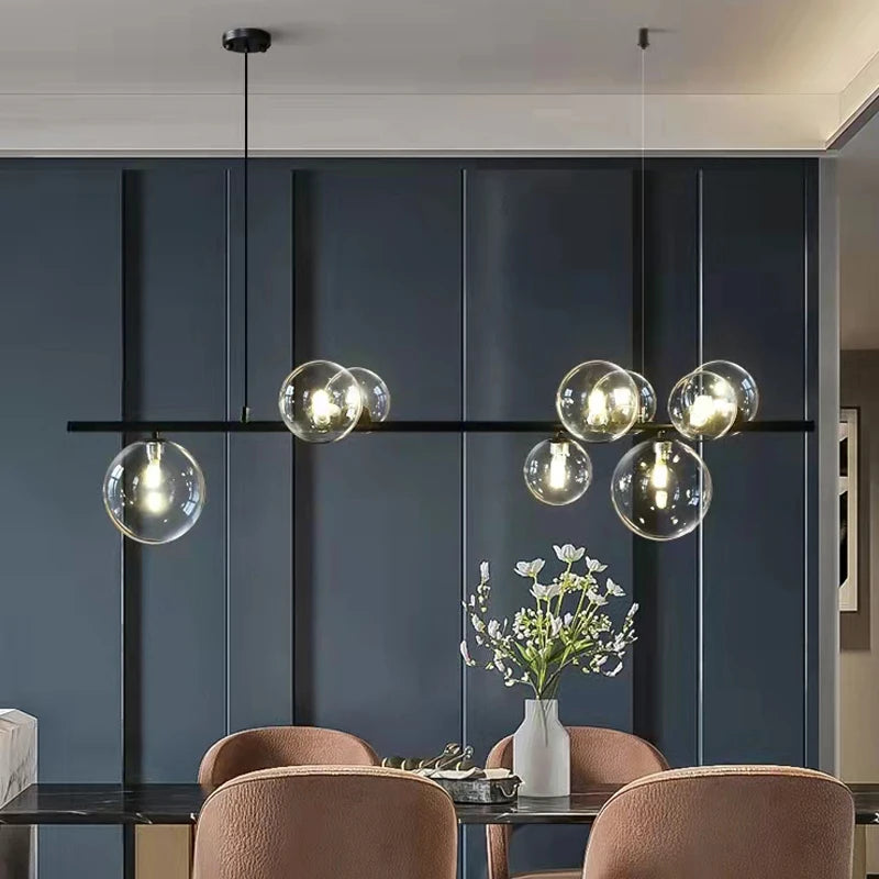 lustre à led nordique pour cuisine bureau et étude - vue 4 sur 8