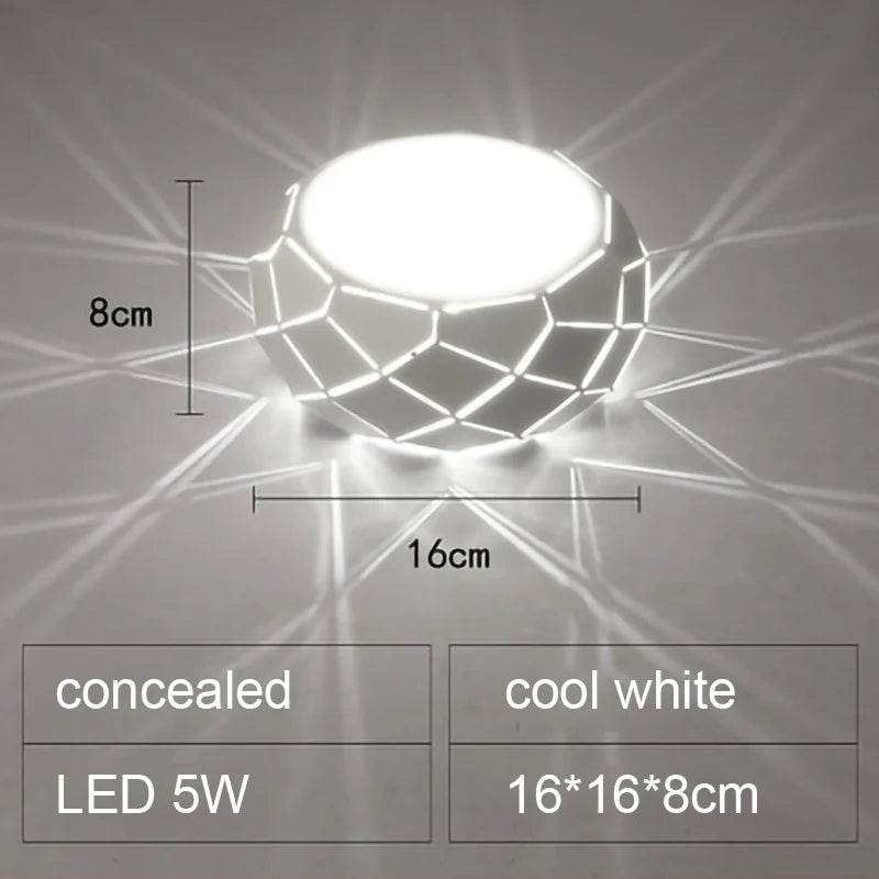 Moderne LED-Deckenleuchte Einfachheit 5 W 12 W - vue 16 sur 18