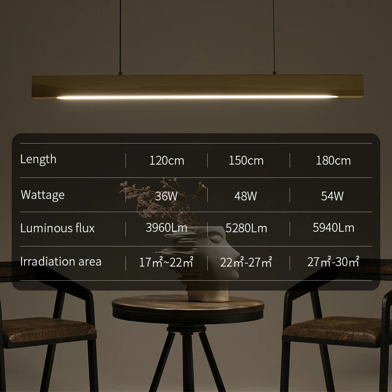 Lustre led haute puissance style nordique moderne - vue 5 sur 10